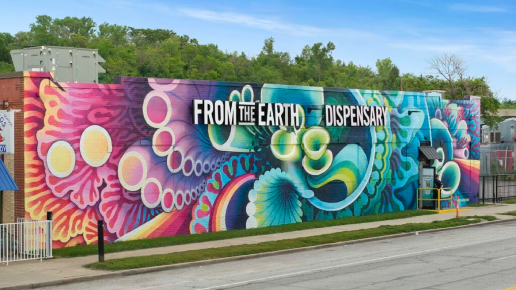 from the earth dispensary mural